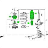Jogo batente amortecedor dianteiro Honda Fit 2003-2008
