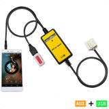 Adaptador rádio cabo USB auxiliar Honda Accord Civic CRV Fit