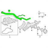 Tubo de conexão de água Honda Accord 3.0 V6 2003-2007