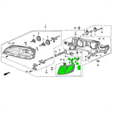 Farol dianteiro pisca alerta vermelho Honda Accord 1994-1997