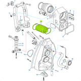Mangueira sanfonada oval escape Volvo Penta
