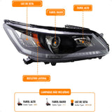 Conjunto farol dianteiro Honda Accord 3.5 V6 2013-2015