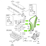 Conjunto corrente comando Hyundai Kia Dodge Mitsubishi Jeep G4K