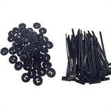 Jogo 50 presilhas abraçadeira nylon travante universal