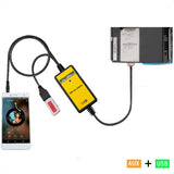 Adaptador rádio cabo USB auxiliar Honda Accord Civic CRV Fit