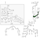 Tubo água refrigeração Turbo Volkswagen Audi 2.0 TFSI TSI