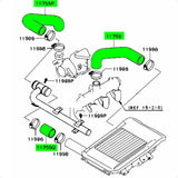 Mangueira intercooler Mitsubishi Pajero MK2 2.8 Turbo Diesel