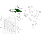 Flange alumínio cavalete água cabeçote Volkswagen Audi